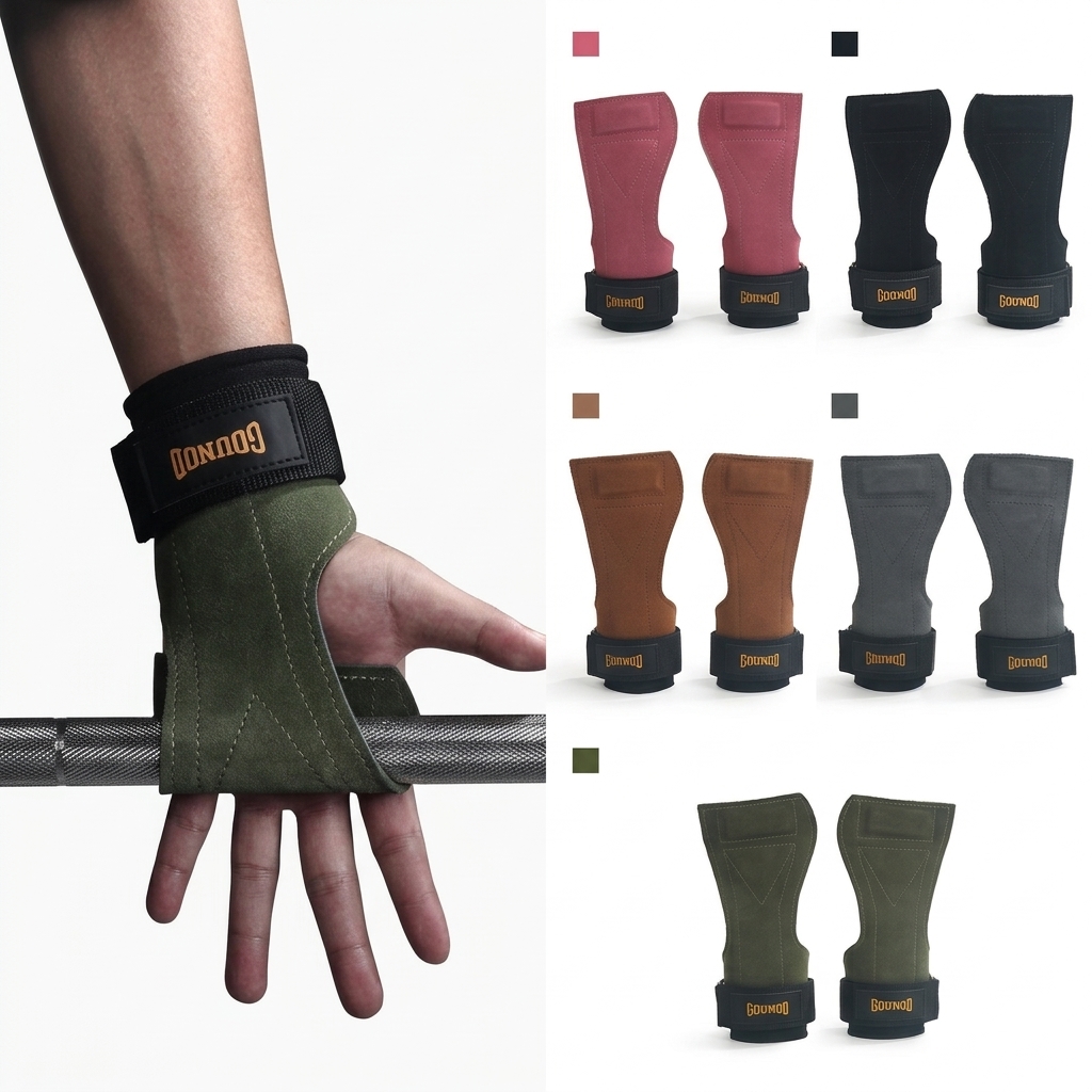 1 Pair Genuine Leather Gym Wri - Wrist Wraps 评论和价格