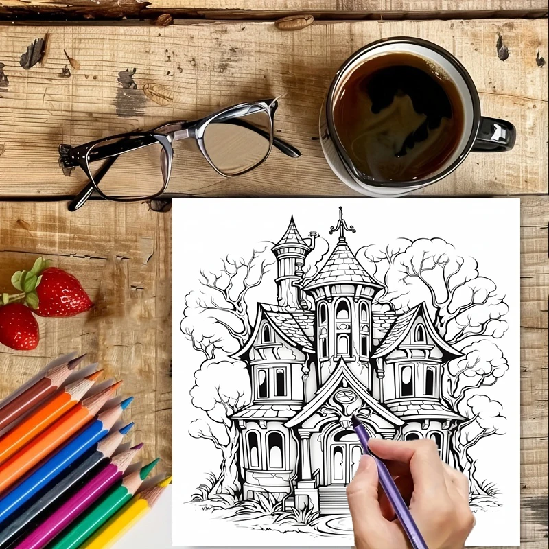 Haunted House Coloring Book fo - Chalk Bag 评论和价格