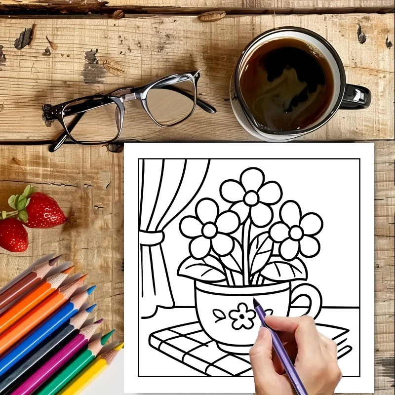 Easy Cute Flower Coloring Book - Chalk Bag 评论和价格