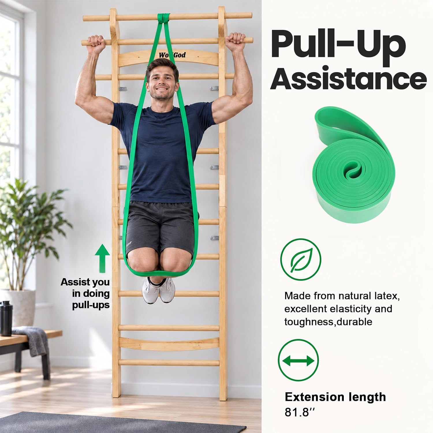Wood Swedish Ladder Stall Bar  - Pull Up Bar 评论和价格